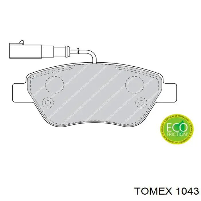 1043 Tomex Колодки передние