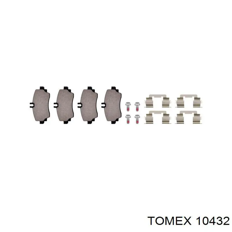 Pastillas delanteras 10432 Tomex