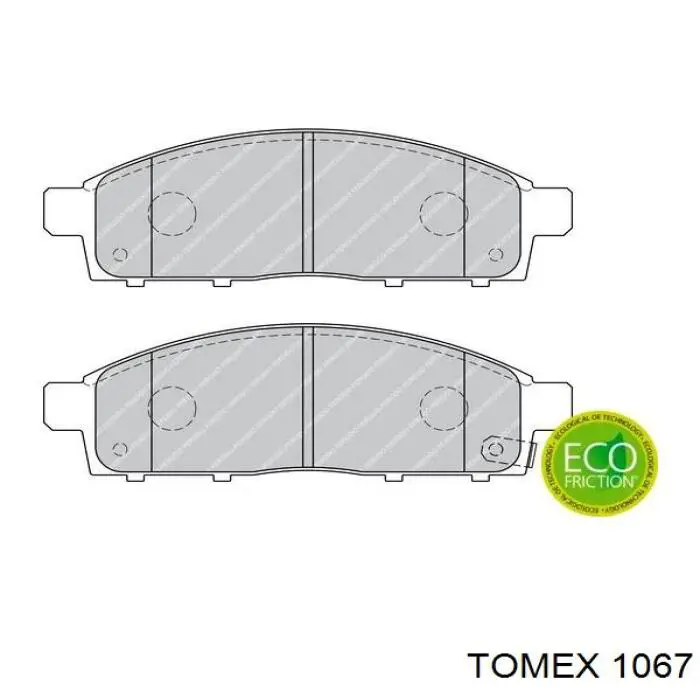1067 Tomex задние тормозные колодки