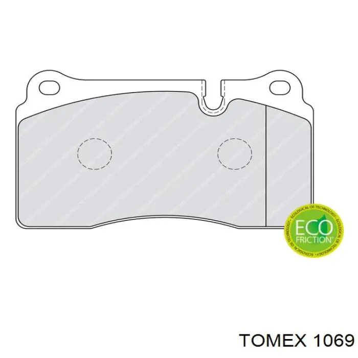 Pastillas de freno delanteras 1069 Tomex