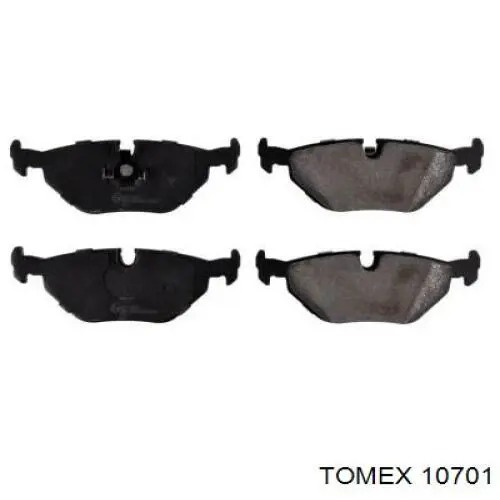 10701 Tomex колодки тормозные задние дисковые