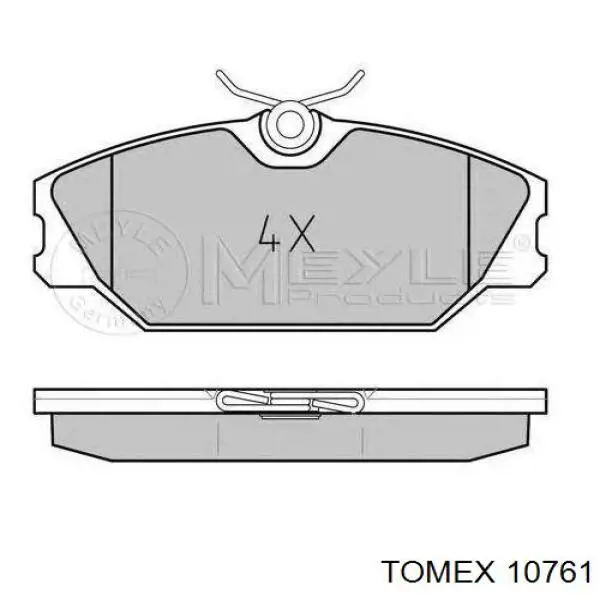 10761 Tomex Колодки передние