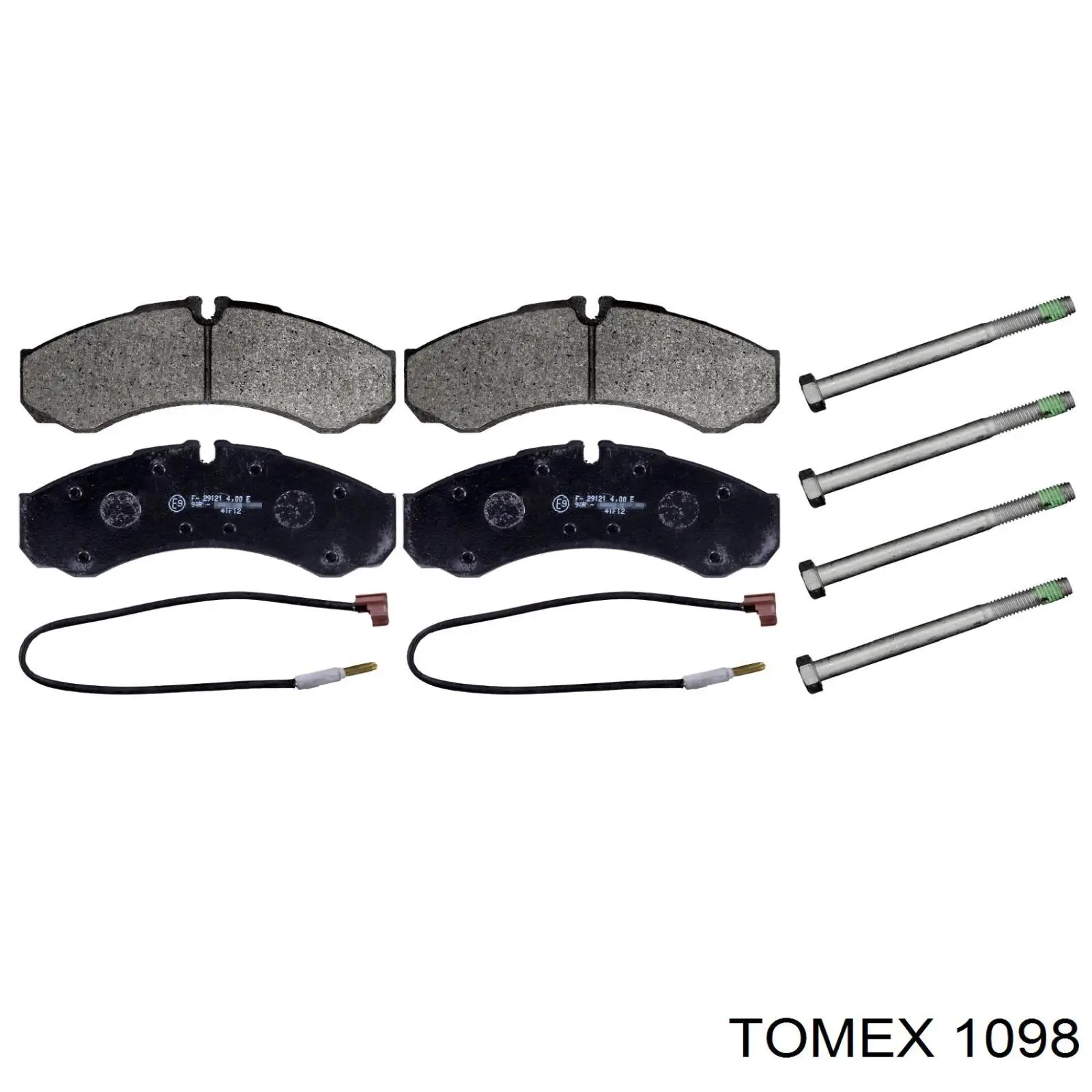 1098 Tomex колодки тормозные передние дисковые