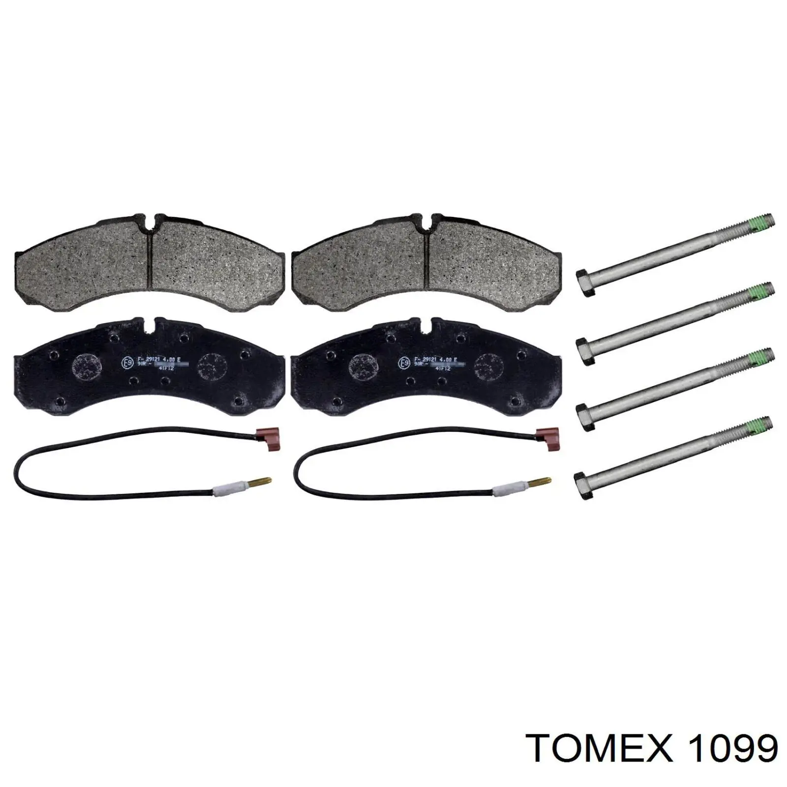 1099 Tomex колодки тормозные задние дисковые