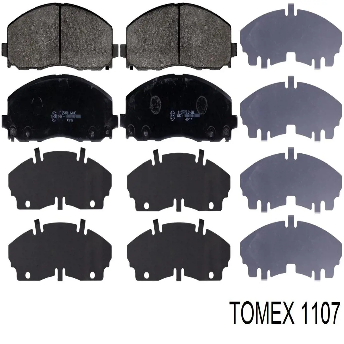 1107 Tomex колодки тормозные передние дисковые