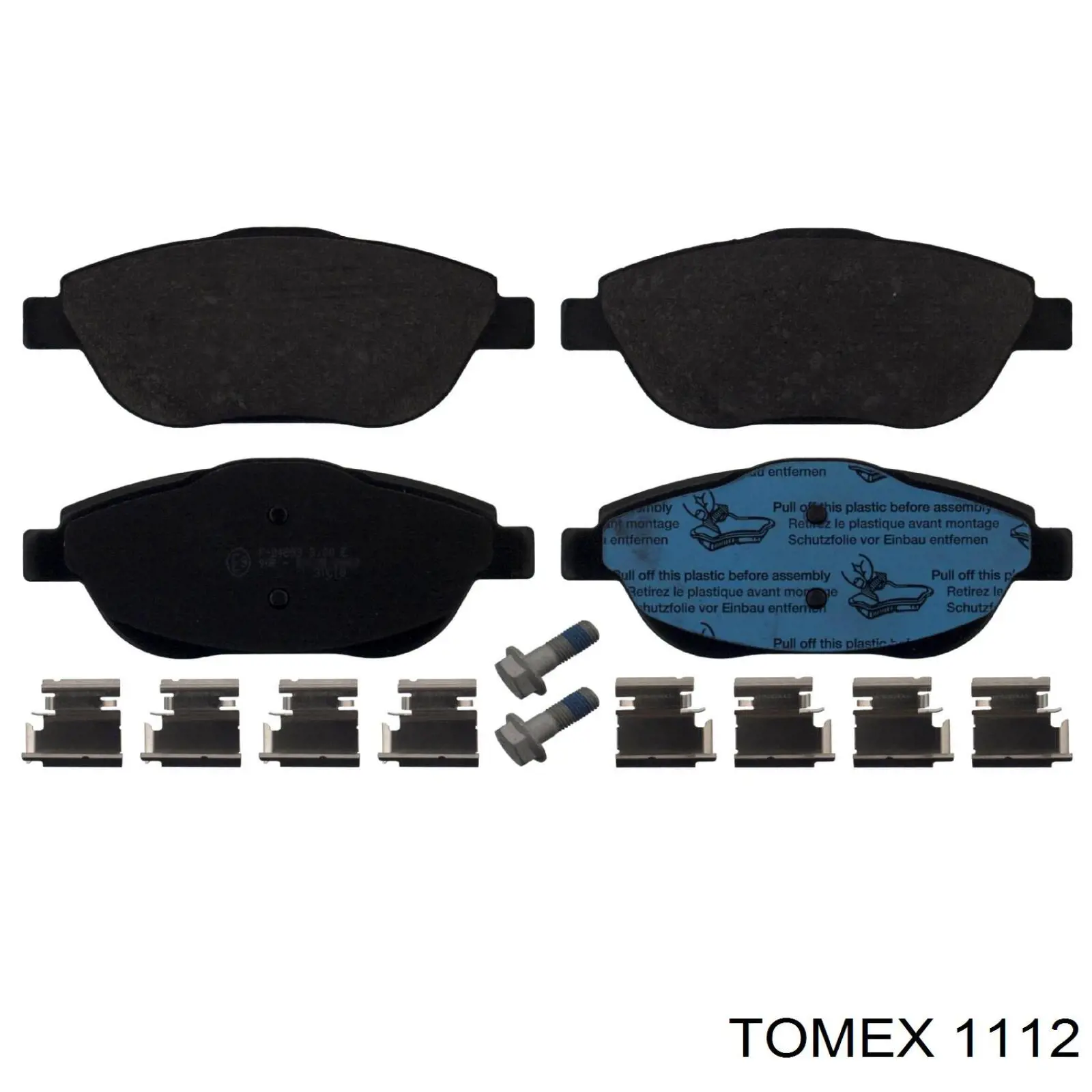 1112 Tomex передние тормозные колодки