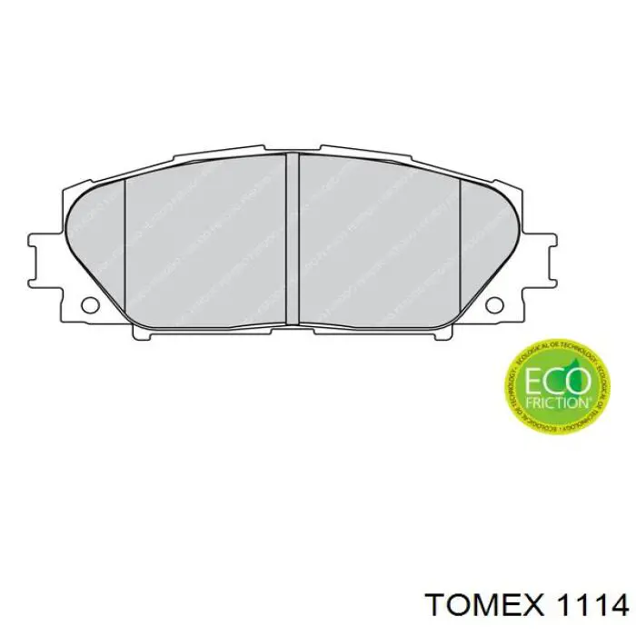 Pastillas de freno delanteras 1114 Tomex