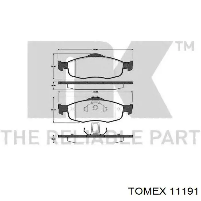 Передние тормозные колодки 1022079 Ford
