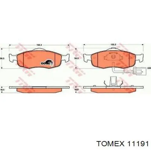 Купить 1022079 Ford Колодки тормозные