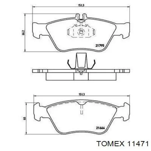 11471 Tomex Колодки передние