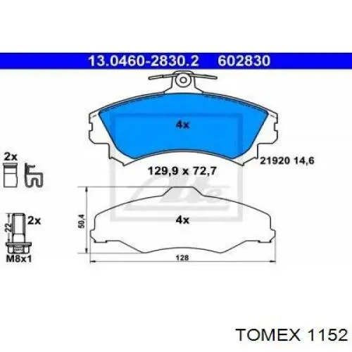 Колодки Tomex 1152 цена, от 16.47 USD
