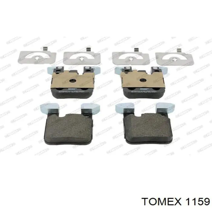 1159 Tomex колодки тормозные задние дисковые