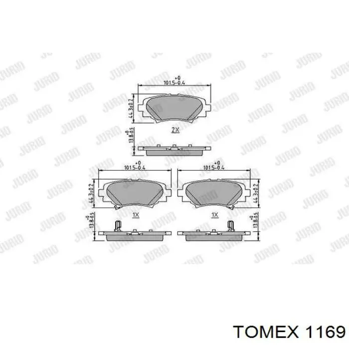 Freno de disco delantero 1169 Tomex