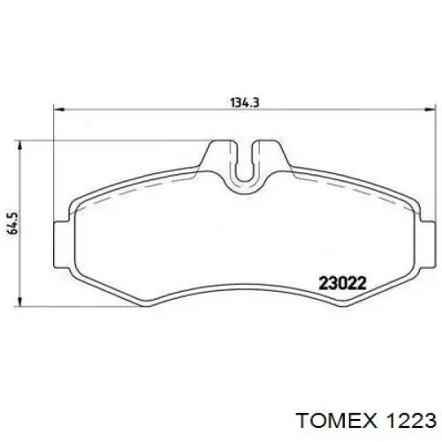 1223 Tomex Колодки передние