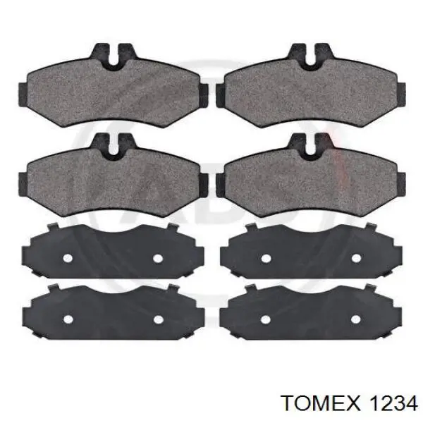Задние тормозные колодки 1234 Tomex