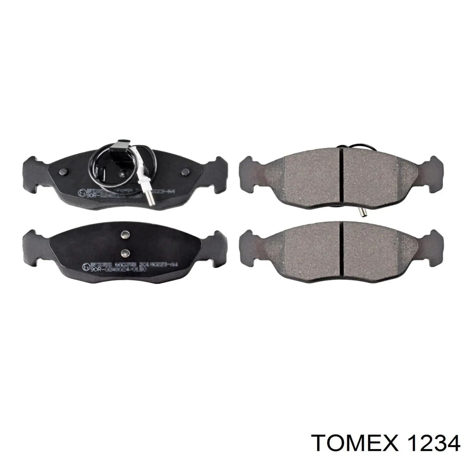 Купить 1234 Tomex Колодки тормозные задние, дисковые