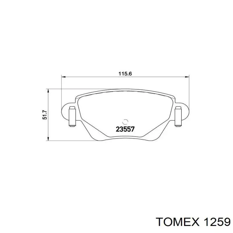 Колодки дисковые  Tomex 1259 цена, от 16.12 USD