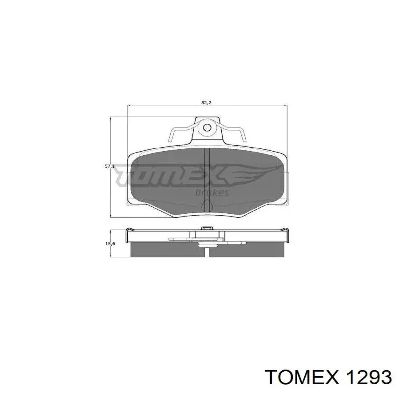 Задние тормозные колодки 1293 Tomex