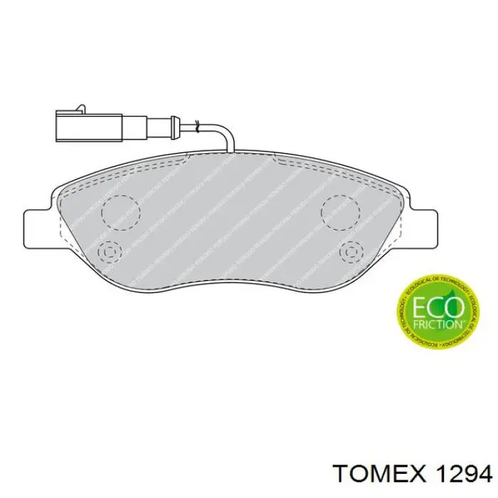 Передние тормозные колодки 1294 Tomex