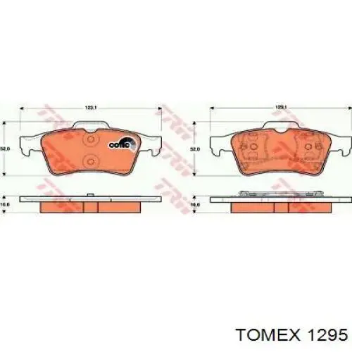 Колодки дисковые  Tomex 1295 цена, от 13.61 USD