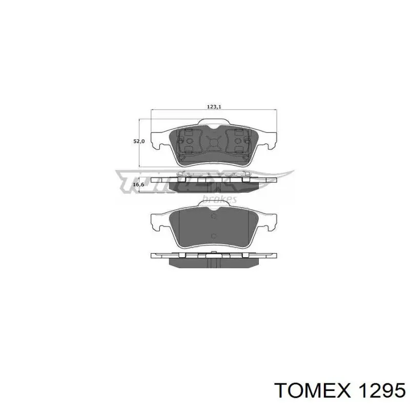 Задние тормозные колодки 1295 Tomex