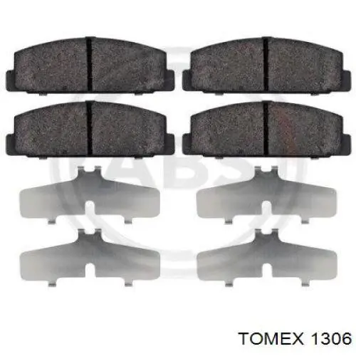 1306 Tomex колодки тормозные задние дисковые