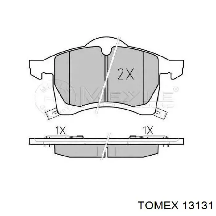 Передние тормозные колодки 13131 Tomex