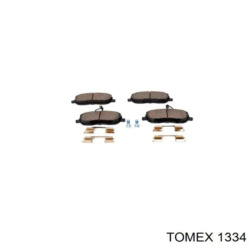 1334 Tomex колодки тормозные передние дисковые