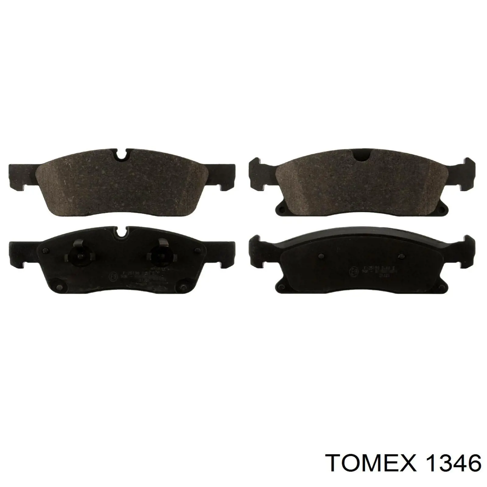 1346 Tomex колодки тормозные передние дисковые