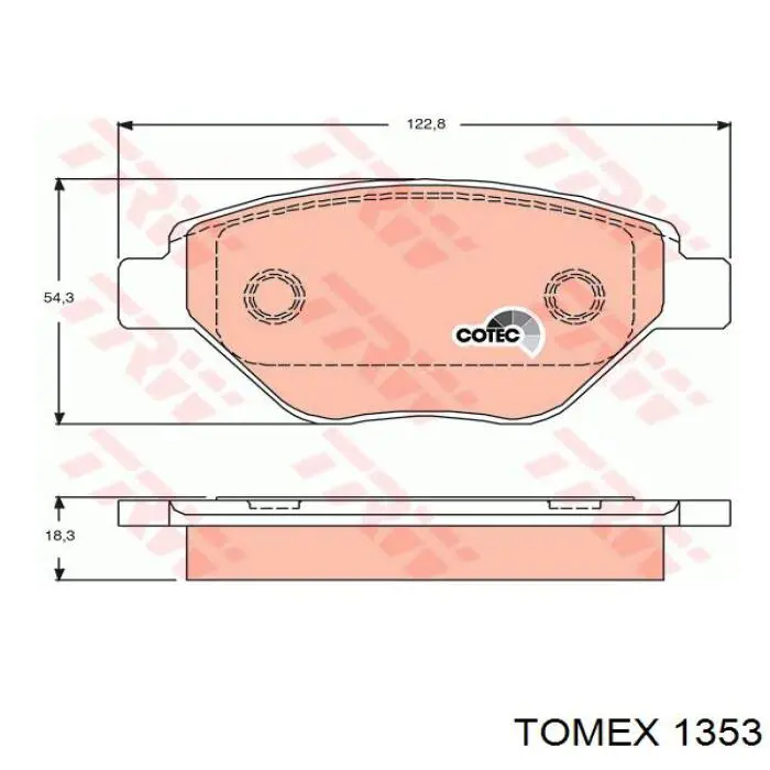 1353 Tomex Колодки передние