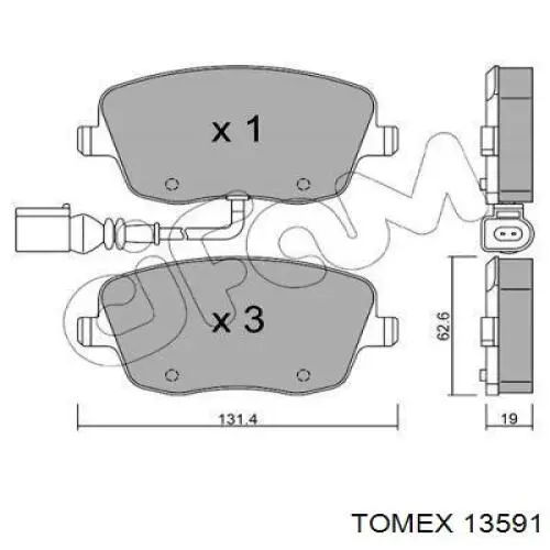 Колодки Tomex 13591 цена, от 24.02 USD