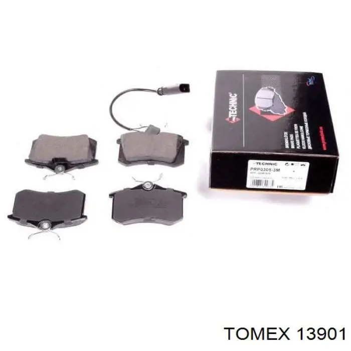 Купить 13901 Tomex Колодки тормозные задние, дисковые
