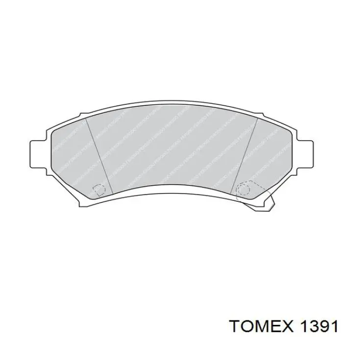 1391 Tomex Колодки передние