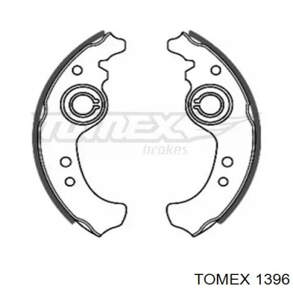 1396 Tomex колодки тормозные задние дисковые