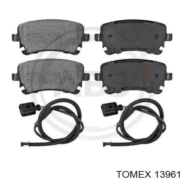 Купить 13961 Tomex Колодки тормозные задние, дисковые