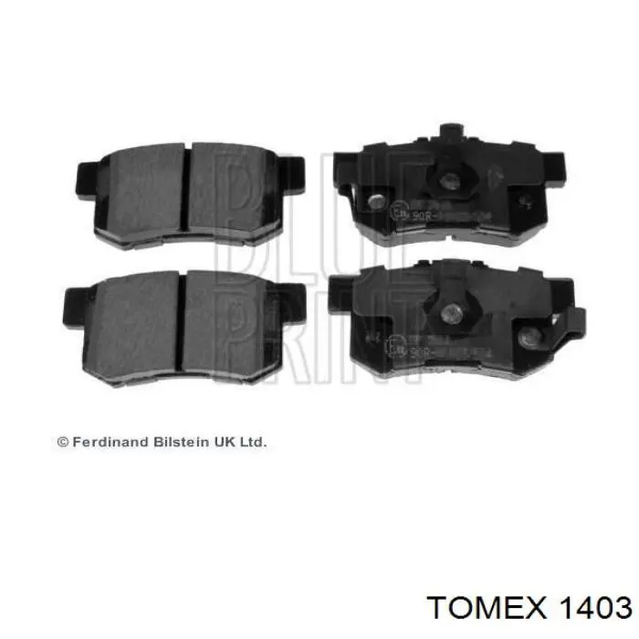 1403 Tomex колодки тормозные передние дисковые