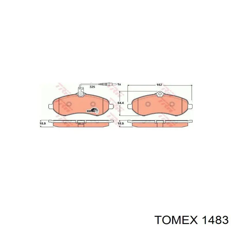 Купить 1483 Tomex Колодки тормозные