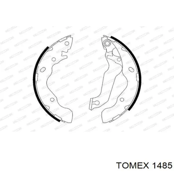 Задние тормозные колодки 1485 Tomex