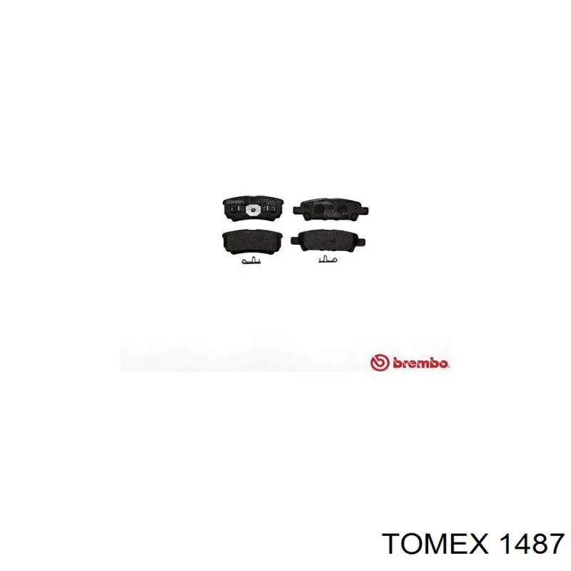 1487 Tomex Колодки тормозные дисковые комплект