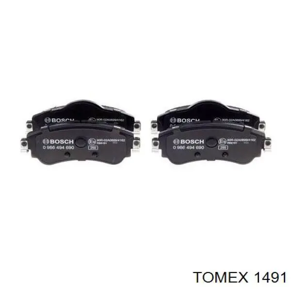 Передние тормозные колодки 1491 Tomex
