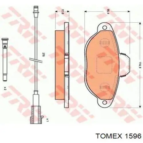 Передние тормозные колодки 302093 VALEO