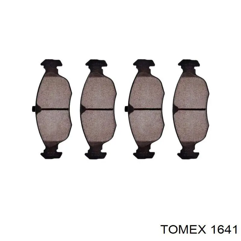 Передние тормозные колодки 1641 Tomex