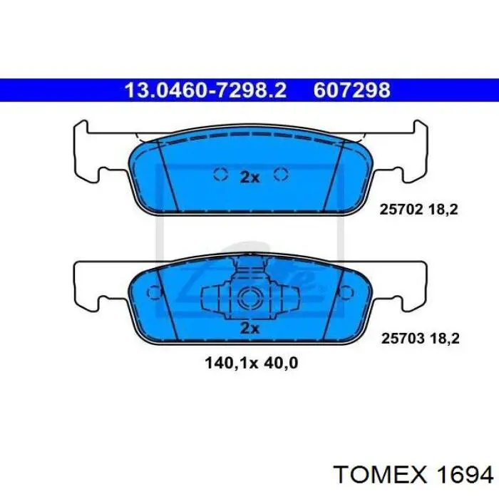 1694 Tomex Колодки передние
