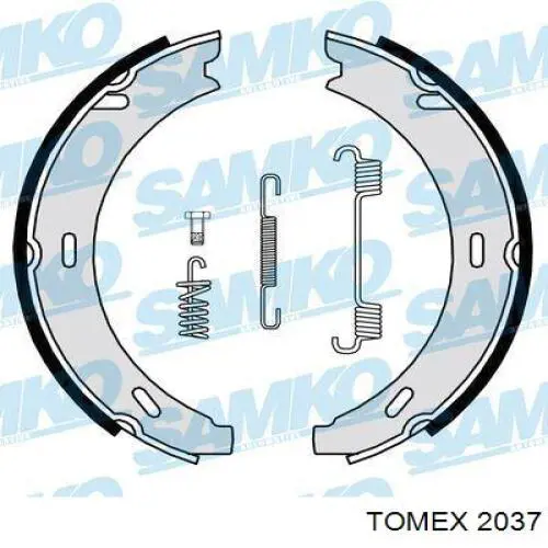 Колодки ручника 2037 Tomex