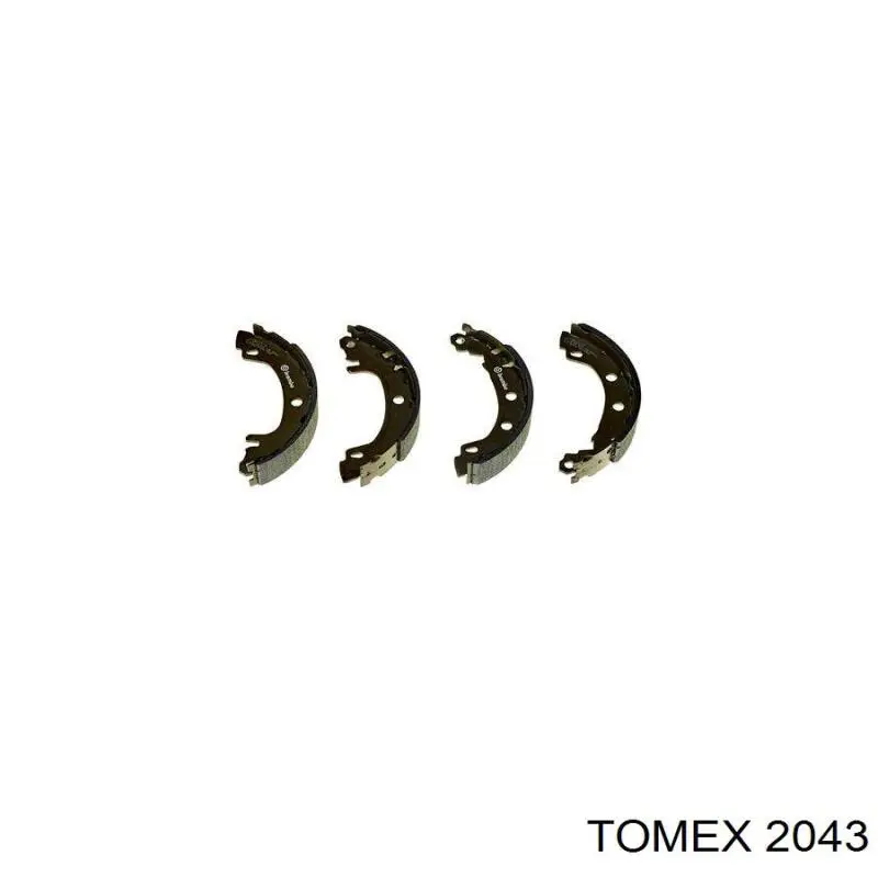2043 Tomex Барабанные тормозные колодки