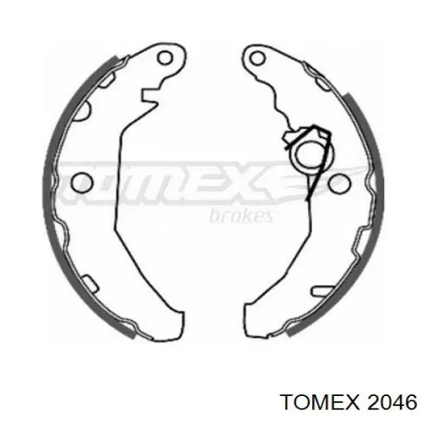 Задние барабанные колодки 2046 Tomex