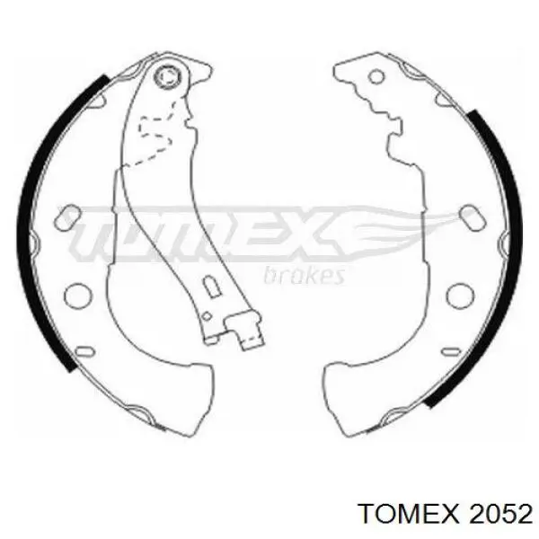 2052 Tomex колодки тормозные задние барабанные