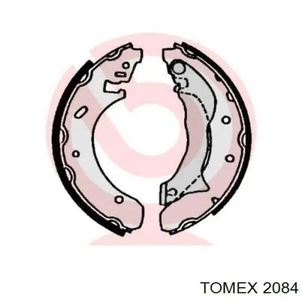2084 Tomex колодки тормозные задние барабанные