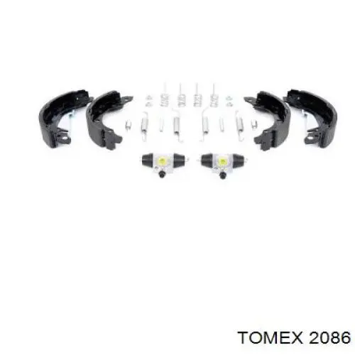 Купить 2086 Tomex Задние барабанные тормозные колодки