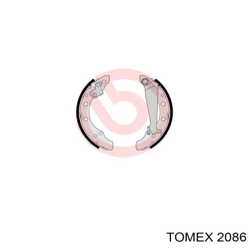 2086 Tomex Барабанные тормозные колодки